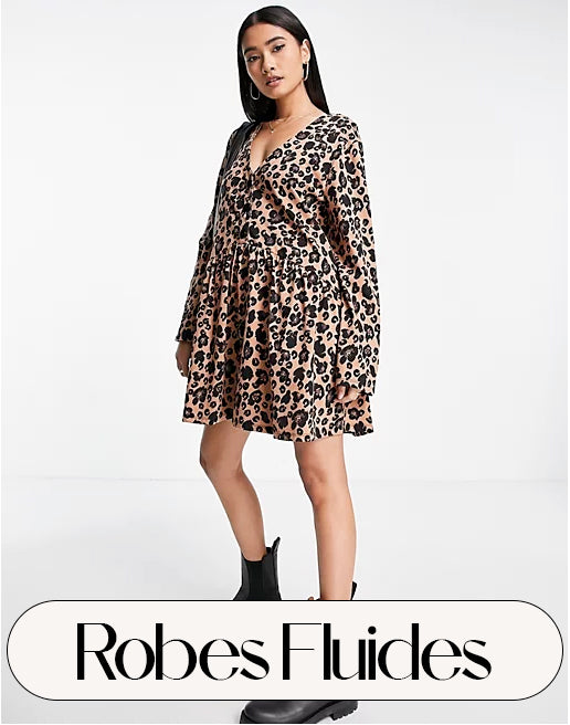 robe leopard fluide
