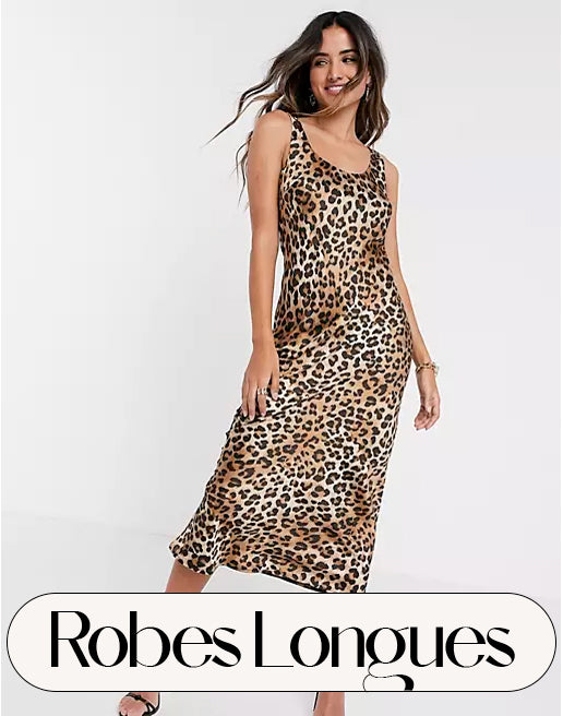 robe longue léopard