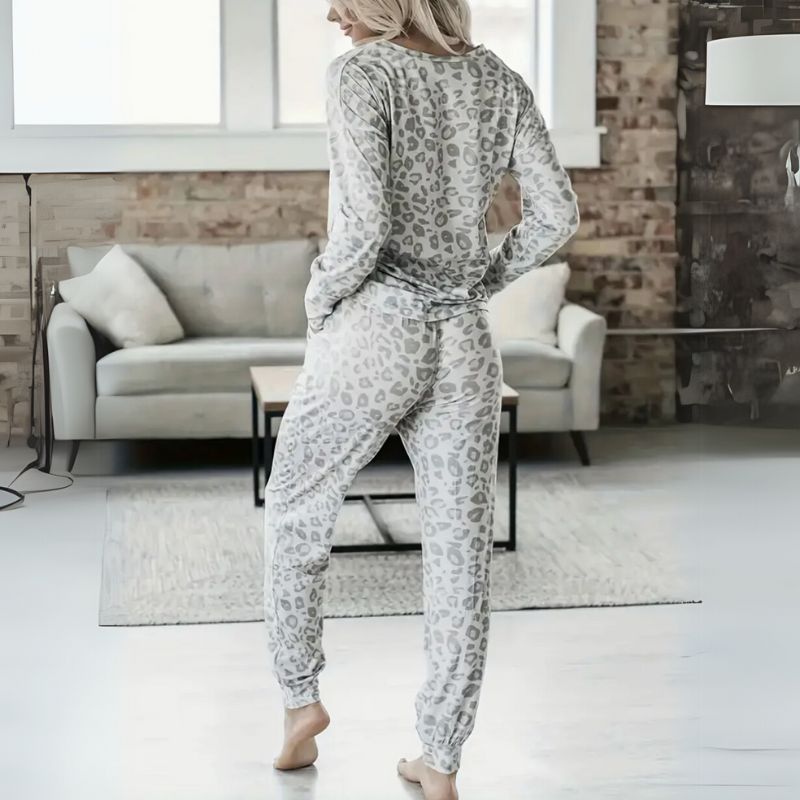 Pyjama Fille Next - Gris Léopard - Taille 5 Ans - Une Pièce - Porté 1 Fois