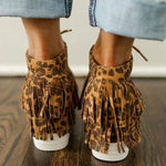 Baskets Femme Léopard à Franges - Vignette | My Léopard