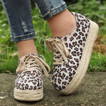 Baskets Femme Léopard Espadrilles Beiges - Vignette | My Léopard