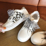 Baskets Motif Léopard Femme Blanches - Vignette | My Léopard
