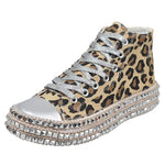 Baskets Plateformes Léopard Cloutées - Vignette | My Léopard