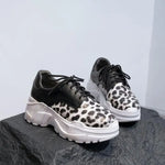 Baskets Plateformes Léopard Noires - Vignette | My Léopard