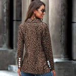 Women's Leopard Print Button-Down Blazer - Vignette | My Léopard