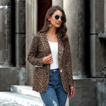 Women's Leopard Print Button-Down Blazer - Vignette | My Léopard