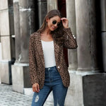 Women's Leopard Print Button-Down Blazer - Vignette | My Léopard