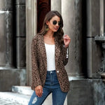 Women's Leopard Print Button-Down Blazer - Vignette | My Léopard