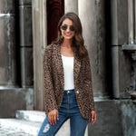 Women's Leopard Print Button-Down Blazer - Vignette | My Léopard