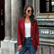 blazer léopard rouge