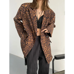 Blazer Imprimé Léopard Oversize Marron - Vignette | My Léopard