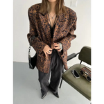 Blazer Imprimé Léopard Oversize Marron - Vignette | My Léopard