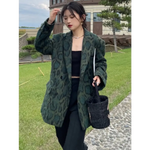 Green Oversized Leopard Print Blazer - Vignette | My Léopard