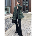 Green Oversized Leopard Print Blazer - Vignette | My Léopard