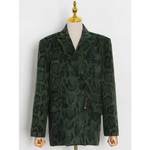 Green Oversized Leopard Print Blazer - Vignette | My Léopard