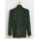 Green Oversized Leopard Print Blazer - Vignette | My Léopard