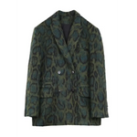 Green Oversized Leopard Print Blazer - Vignette | My Léopard