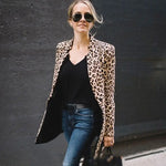 Women's Long Leopard Blazer - Vignette | My Léopard