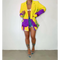 Blazer Léopard Patchwork Jaune