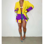 Blazer Léopard Patchwork Jaune - Vignette | My Léopard