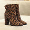 Bottines femme imprimées léopard.