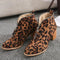 Bottines à talons léopard femme.