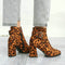 Bottines léopard.