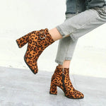 Bottines Léopard à Talons Évasés - Vignette | My Léopard