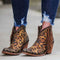 Bottines léopard femme à franges.