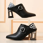 Black Fashion Leopard Ankle Boots - Vignette | My Léopard
