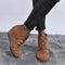 Bottines léopard talon compensé.