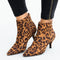 Bottines femmes motif léopard.