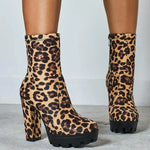 Bottines Motif Léopard à Hauts Talons - Vignette | My Léopard