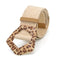 Ceinture boucle ovale léopard.