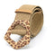 Ceinture marron léopard boucle ovale.