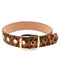 Ceinture léopard camel.
