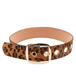 Ceinture Léopard Femme à Œillets Camel - Vignette | My Léopard