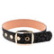 Ceinture léopard noire à oeillets.