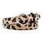 Ceinture léopard femme boucle dorée.