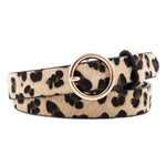 Women's Leopard Belt with Gold Buckle - Vignette | My Léopard