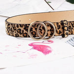Women's Leopard Belt with Double Buckle - Vignette | My Léopard