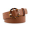 Ceinture en similicuir marron et léopard.