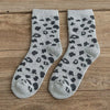 chaussettes courtes léopard grises.
