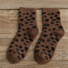 chaussettes courtes léopard marron.