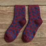 Short Burgundy Leopard Socks - Vignette | My Léopard