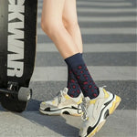 Navy Blue High Leopard Socks - Vignette | My Léopard