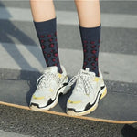 Navy Blue High Leopard Socks - Vignette | My Léopard