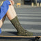 chaussettes hautes léopard kaki.