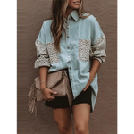 Chemise Veste Imprimé Léopard Bleu - Vignette | My Léopard