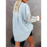 Chemise Veste Imprimé Léopard Bleu - Vignette | My Léopard